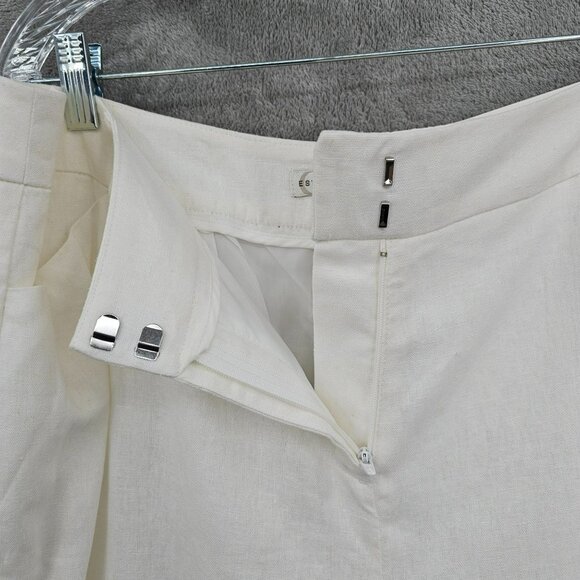 Cato Linen Blend Trousers Pants 16W Ivory Off White Fully Lined Casual Plus New - Picture 4 of 13